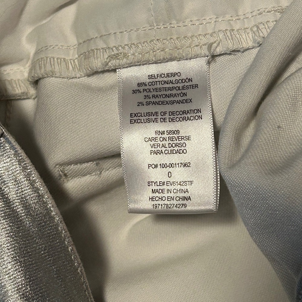 EVERY Silver Metallic High Rise Wide Leg Pants Women's Size‎ 0 - Picture 10 of 13